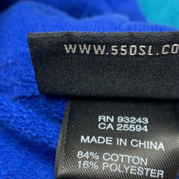 Diesel Blue Graphic Print Hoodie Sweater Jacket M - Picture 10 of 10